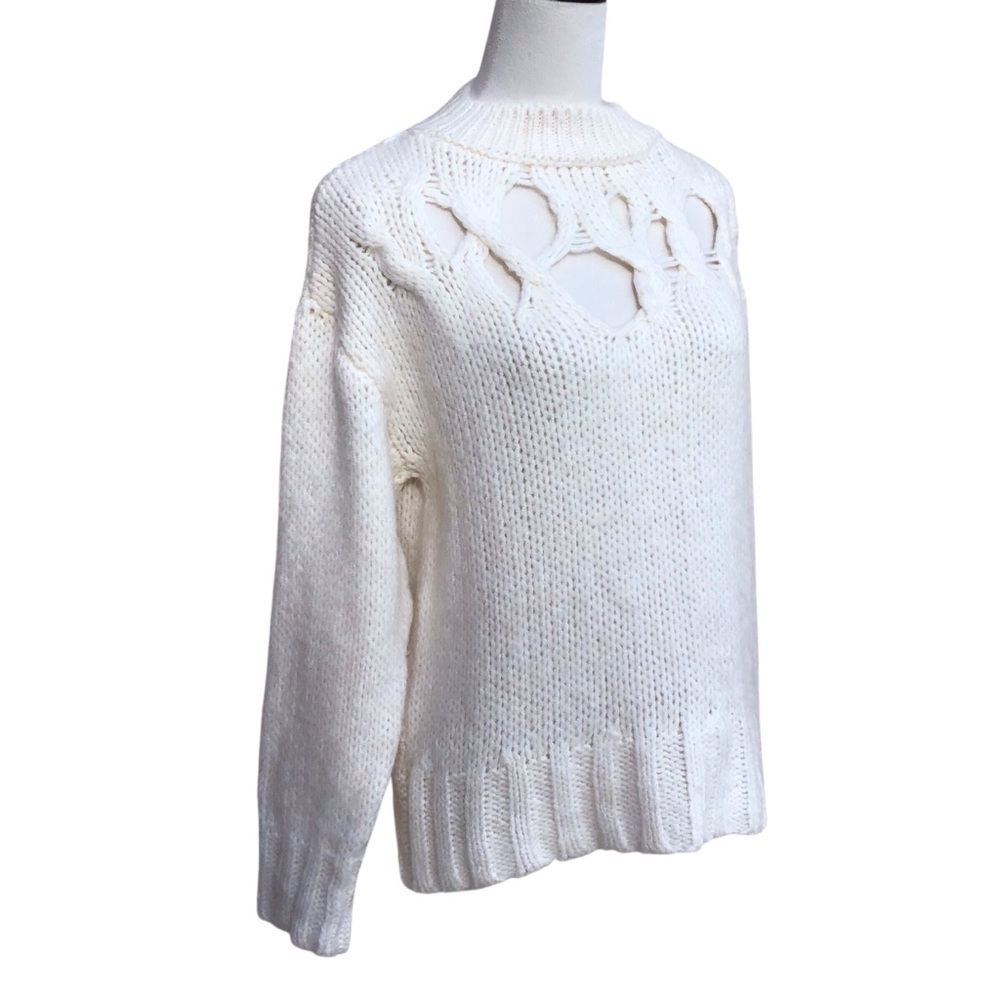 Zara Ripped Knit Sweater - Picture 4 of 10